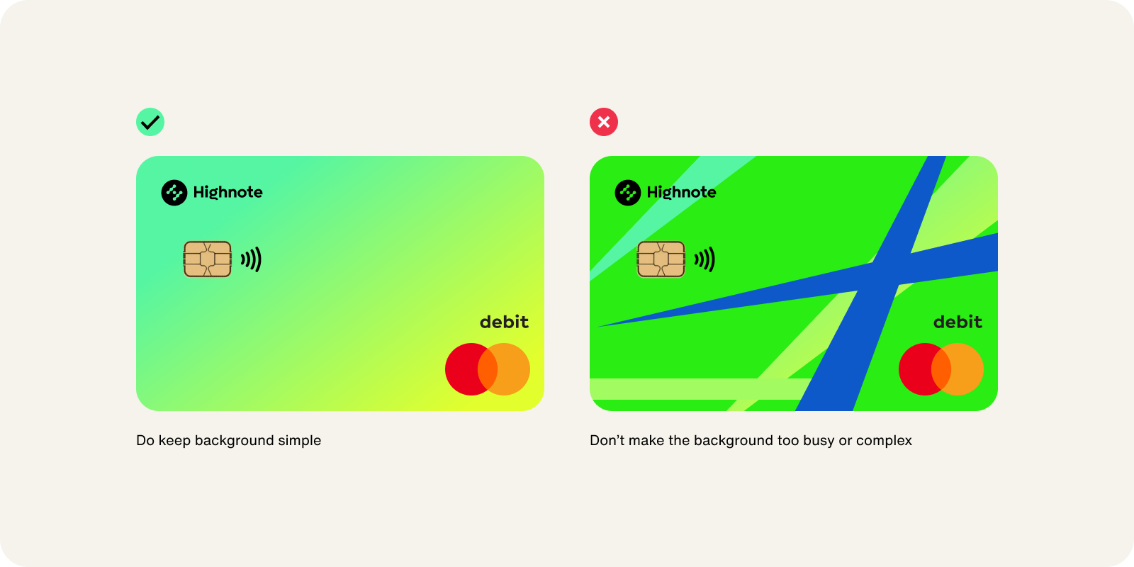 Physical Card Background Example